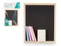 Pincello Pizarra Tiza Borrador 20 cm x 16 cm de Madera Pino, MDF y Cal (Set de 24)