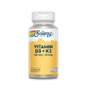 Solaray Vitamina D3 4000 UI y K2 50 mcg, 120 Cápsulas