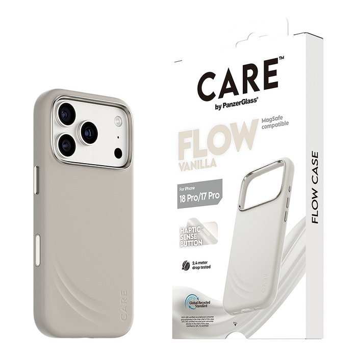 PanzerGlass CARE by PanzerGlass Flow Case Vanilla con MagSafe para iPhone 17 Pro