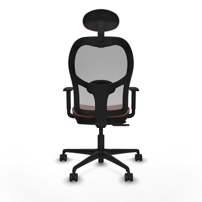 Silla de Oficina con Cabecero Jorquera Piqueras y Crespo 1D036N1 Marrón Silla de Oficina con Cabecero Jorquera Piqueras y Crespo 1D036N1 Marrón