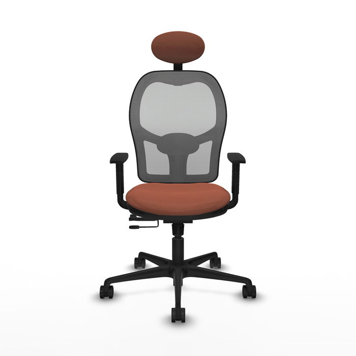 Silla de Oficina con Cabecero Jorquera Piqueras y Crespo 1D036N1 Marrón Silla de Oficina con Cabecero Jorquera Piqueras y Crespo 1D036N1 Marrón