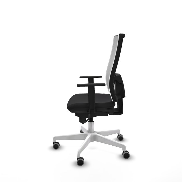 PIQUERAS Y CRESPO Silla de oficina Horna con mecanismo Sincro, Negro y Blanco