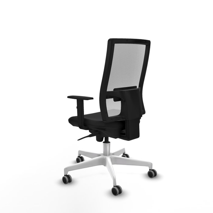 PIQUERAS Y CRESPO Silla de oficina Horna con mecanismo Sincro, Negro y Blanco