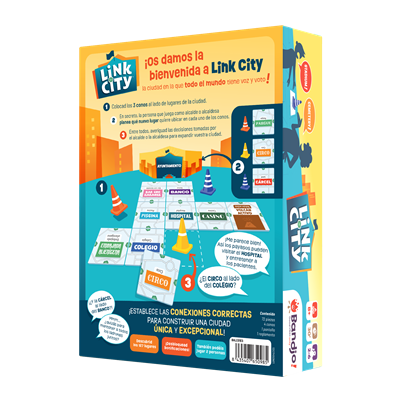 Juegos Mesa Link City - Juego de Mesa Cooperativo Familiar Estratégico para 2-6 Jugadores +8 Años, Español, Ref: BALC01ES