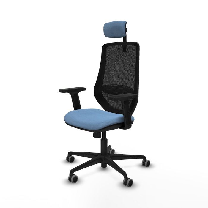 PIQUERAS Y CRESPO Silla de oficina Mardos con Mecanismo Sincro, Azul cielo y Negro PIQUERAS Y CRESPO Silla de oficina Mardos con Mecanismo Sincro, Azul cielo y Negro