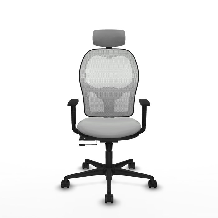 PIQUERAS Y CRESPO Silla de oficina Jorquera con mecanismo Sincro/Traslack Gris claro/Blanco