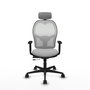 PIQUERAS Y CRESPO Silla de oficina Jorquera con mecanismo Sincro/Traslack Gris claro/Blanco