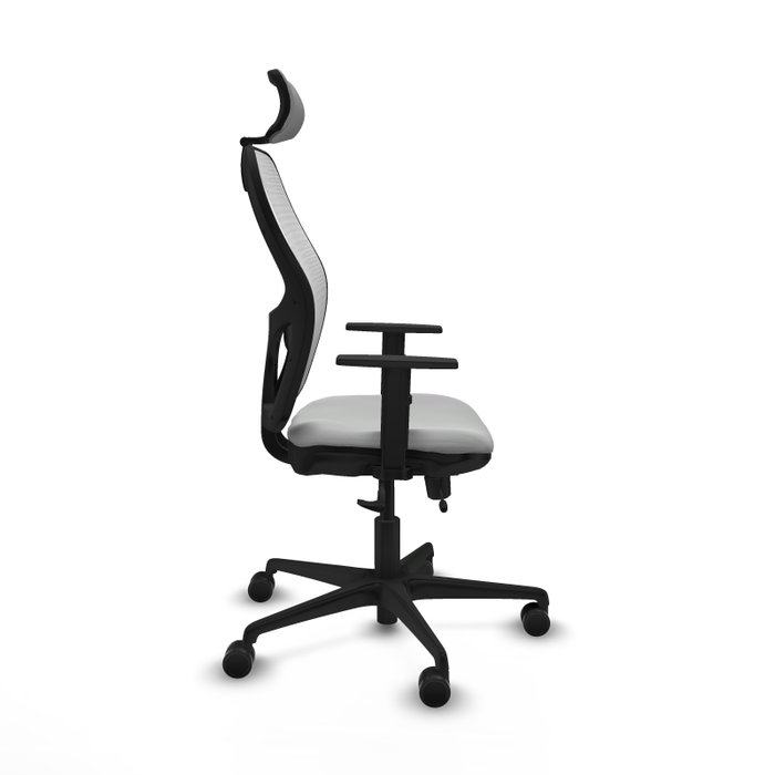 PIQUERAS Y CRESPO Silla de oficina Jorquera con mecanismo Sincro/Traslack Gris claro/Blanco