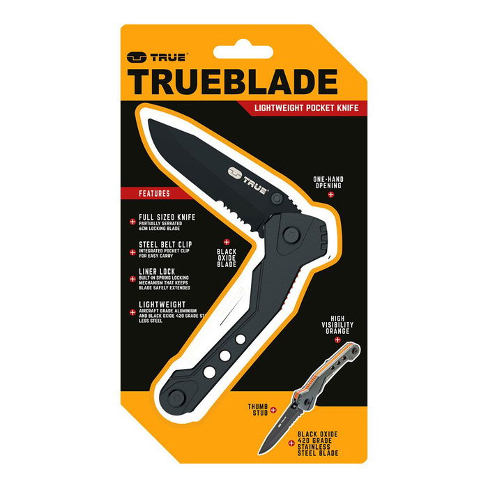 True Navaja Trueblade Outdoor 6 cm Plegable Multiusos con Soporte Magnético para Brocas