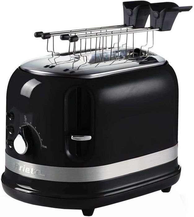 Ariete 149/02 Tostador Moderna de 2 Ranuras Negro con Pinzas Ariete 149/02 Tostador Moderna de 2 Ranuras Negro con Pinzas