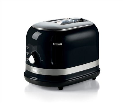 Ariete 149/02 Tostador Moderna 2 Ranuras Negro con Pinzas y 3 Funciones