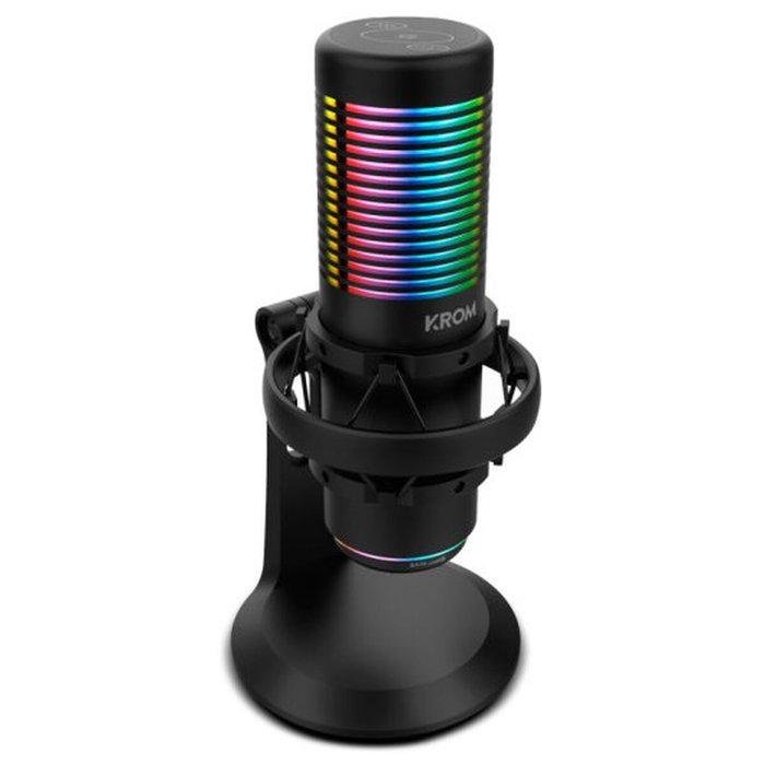 Krom Kaze Micrófono de Condensador RGB Negro