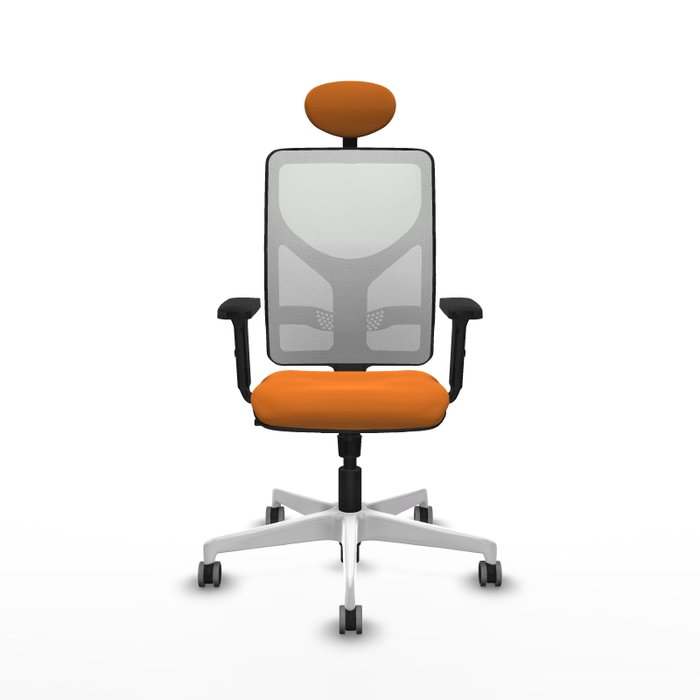 PIQUERAS Y CRESPO Silla de oficina Motilla con mecanismo Sincro, Naranja y Blanco PIQUERAS Y CRESPO Silla de oficina Motilla con mecanismo Sincro, Naranja y Blanco