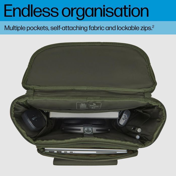 HP Mochila Ordenador Modular 15.6 Pulgadas - Laptop Backpack con Funda y Bolsa Incluidos, 27L, Tela Poliéster Impermeable, Capacidad para 15.6 pulgadas, Reciclada
