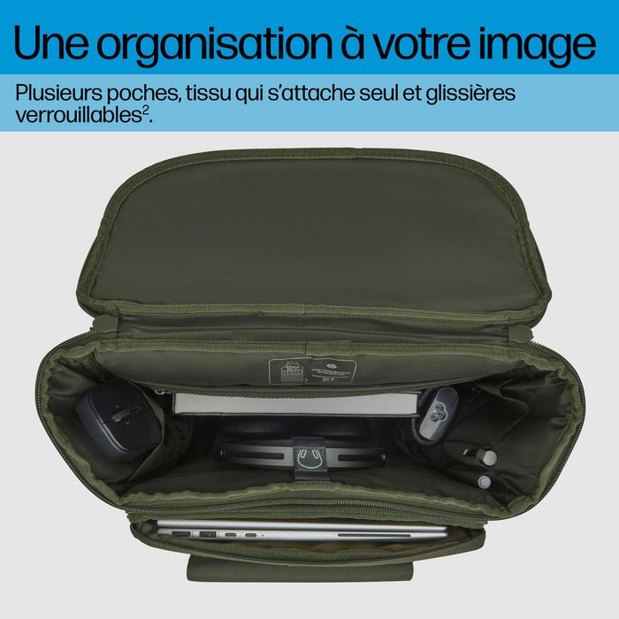 HP Mochila Ordenador Modular 15.6 Pulgadas - Laptop Backpack con Funda y Bolsa Incluidos, 27L, Tela Poliéster Impermeable, Capacidad para 15.6 pulgadas, Reciclada