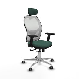 PIQUERAS Y CRESPO Silla de oficina Jorquera Verde botella y Blanco