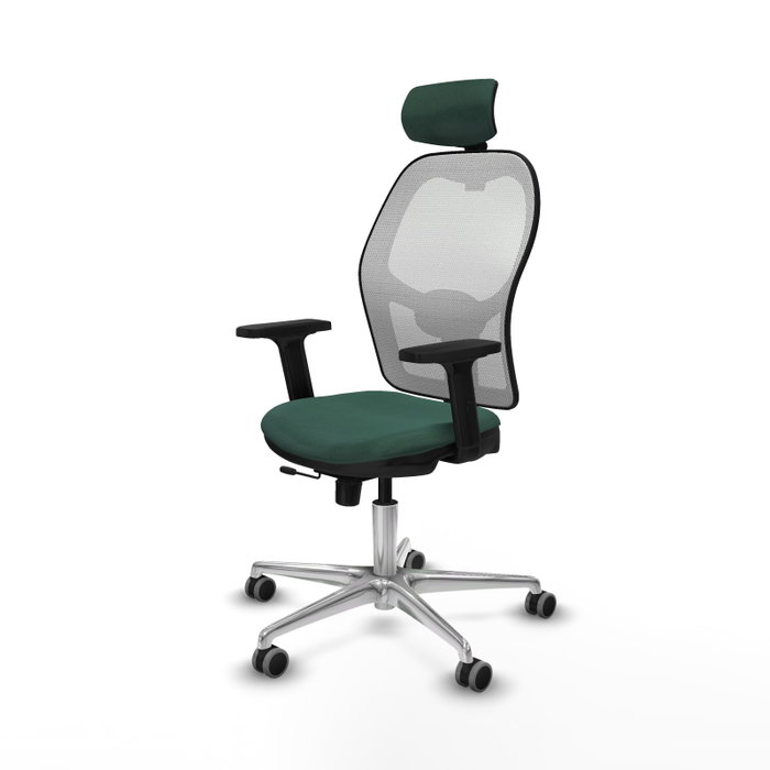 PIQUERAS Y CRESPO Silla de oficina Jorquera Verde botella y Blanco