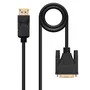 Nanocable 10.15.4501 Cable Adaptador DisplayPort Macho a DVI Macho - 1m Negro - Resolución Full HD 1080p a 60Hz - Chapado en Oro