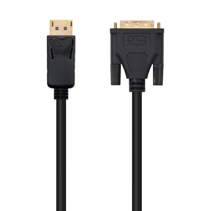 Nanocable 10.15.4501 Cable Adaptador DisplayPort Macho a DVI Macho - 1m Negro - Resolución Full HD 1080p a 60Hz - Chapado en Oro