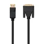 Nanocable 10.15.4501 Cable Adaptador DisplayPort Macho a DVI Macho - 1m Negro - Resolución Full HD 1080p a 60Hz - Chapado en Oro