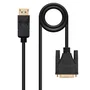 Nanocable 10.15.4501 Cable Adaptador DisplayPort Macho a DVI Macho - 1m Negro - Resolución Full HD 1080p a 60Hz - Chapado en Oro