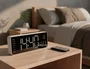 Q-connect Reloj Digital de Pared y Sobremesa con Temperatura y Mando a Distancia
