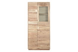 DKD Home Decor Vitrina Indi acacia 1c25 Madera Acacia Natural 80 x 180 x 40 cm