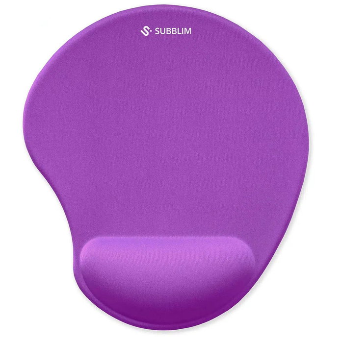 Subblim SUBMP-04E052 Alfombrilla de Ratón Ergonómica con Gel Neo Refrigerante para Descanso de Muñeca, Forma Gota, Color Purpura