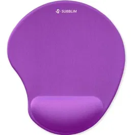 Subblim Ergo NeoGel MousePad Alfombrilla Ergonómica con Reposamuñecas Gel Refrigerante y Base Antideslizante - Púrpura