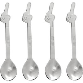Bialetti Juego de Cucharas para Espresso Perfetto Moka, 4 Piezas