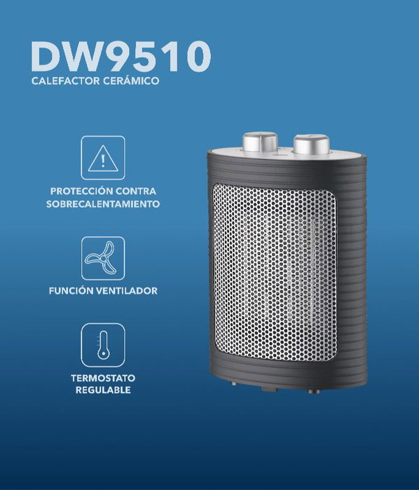 DAEWOO Calefactor cerámico PTC 850/1500W