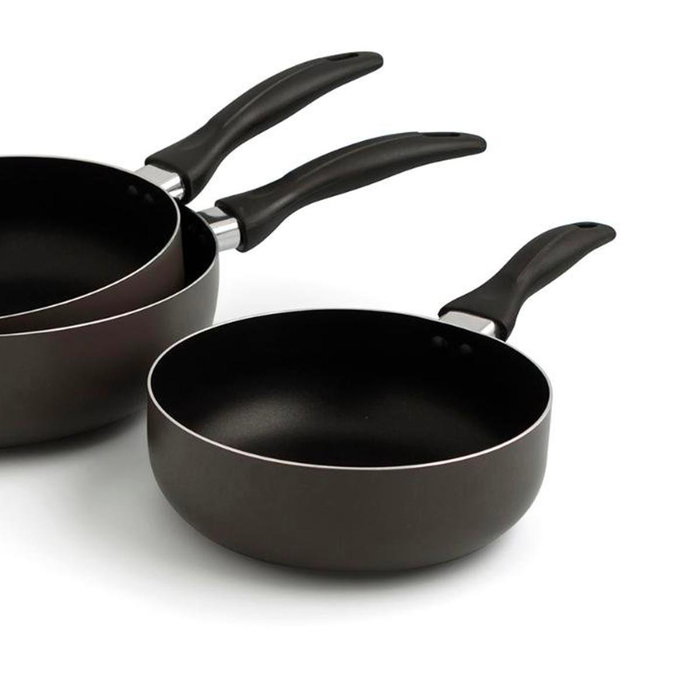 Sartén Honda de Aluminio Estampado Temis Quid 24x7,7 cm (6 Unidades)