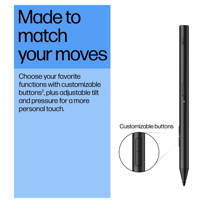 HP Lápiz multifunción recargable 705 para Portátil, Negro, Recargable, Litio, 13 g