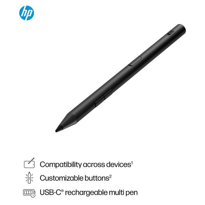 HP Lápiz multifunción recargable 705 para Portátil, Negro, Recargable, Litio, 13 g