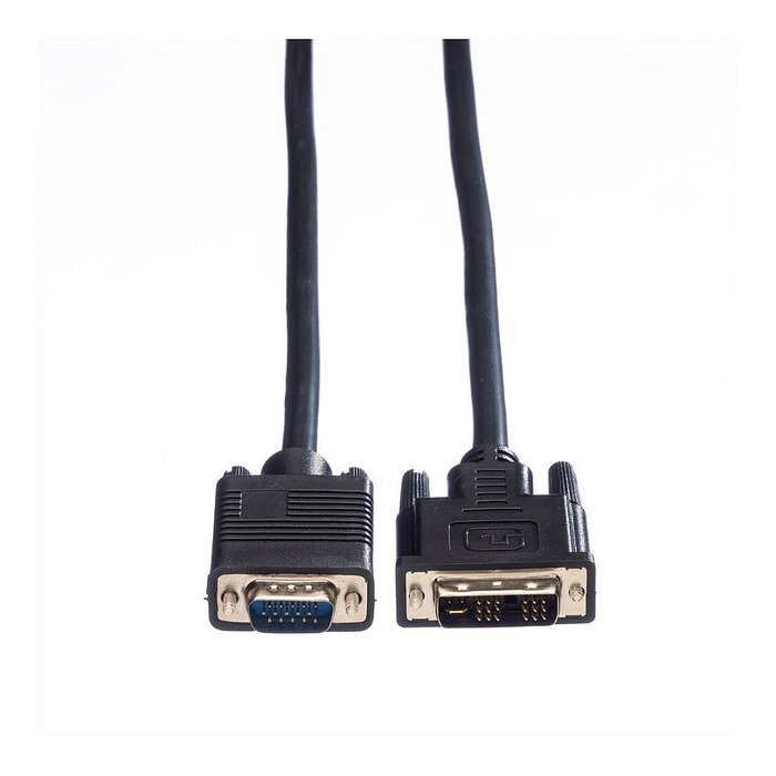 VALUE Cable Adaptador DVI (12+5) Macho a VGA (D-Sub) Macho 2 m Negro - Plug and Play, Ref 11.99.5420 VALUE Cable Adaptador DVI (12+5) Macho a VGA (D-Sub) Macho 2 m Negro - Plug and Play, Ref 11.99.5420