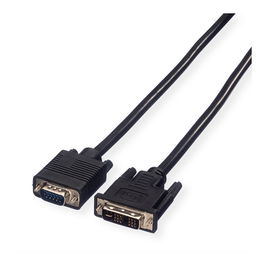VALUE 11.99.5420 Cable DVI (12+5) a VGA, Macho a Macho, 2m Negro