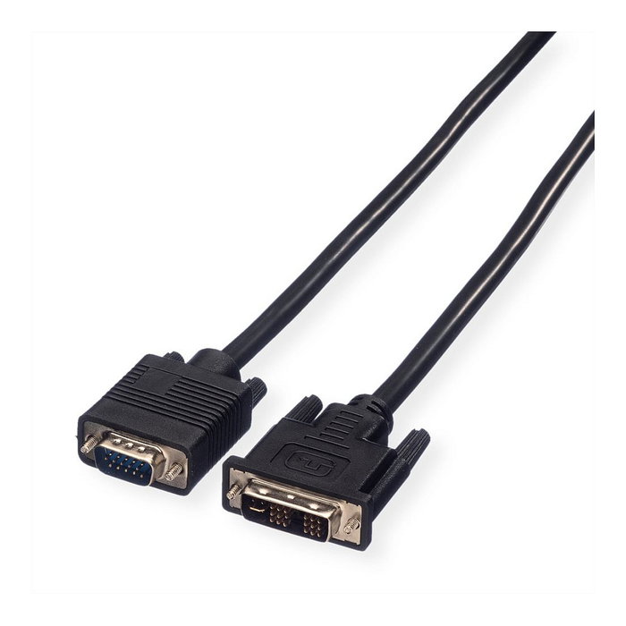 VALUE Cable Adaptador DVI (12+5) Macho a VGA (D-Sub) Macho 2 m Negro - Plug and Play, Ref 11.99.5420 VALUE Cable Adaptador DVI (12+5) Macho a VGA (D-Sub) Macho 2 m Negro - Plug and Play, Ref 11.99.5420