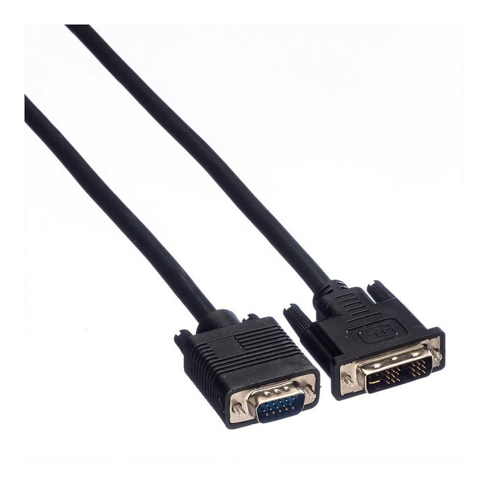 VALUE Cable Adaptador DVI (12+5) Macho a VGA (D-Sub) Macho 2 m Negro - Plug and Play, Ref 11.99.5420 VALUE Cable Adaptador DVI (12+5) Macho a VGA (D-Sub) Macho 2 m Negro - Plug and Play, Ref 11.99.5420