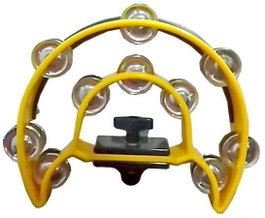 Ritmo Pandereta Media Luna para Soporte Amarillo