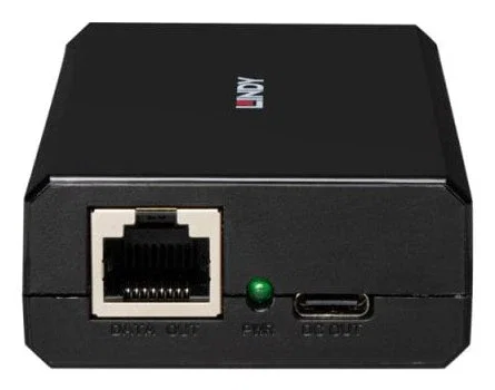 Lindy 73474 Divisor de Red PoE a USB Tipo C Negro