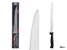 Kinvara Cuchillo Jamonero 34 cm Hoja Acero Inoxidable Plástico PP Negro (Set de 24)