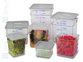 Newell Bote de Cocina de Policarbonato Cuadrado con Tapa, 11.4 litros