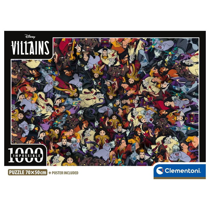 Clementoni Puzzle 1000 Piezas Compacto CLE8005125375189 - Disney Villanos Imposibles Clementoni Puzzle 1000 Piezas Compacto CLE8005125375189 - Disney Villanos Imposibles