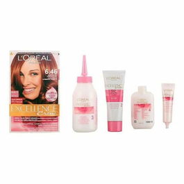 Tinte Permanente L'Oreal Make Up Excellence Rubio Oscuro Cobrizo Caoba Nº 6,46 Rubio Oscuro Cobrizo Caoba Nº 6,46-Rubio Oscuro C