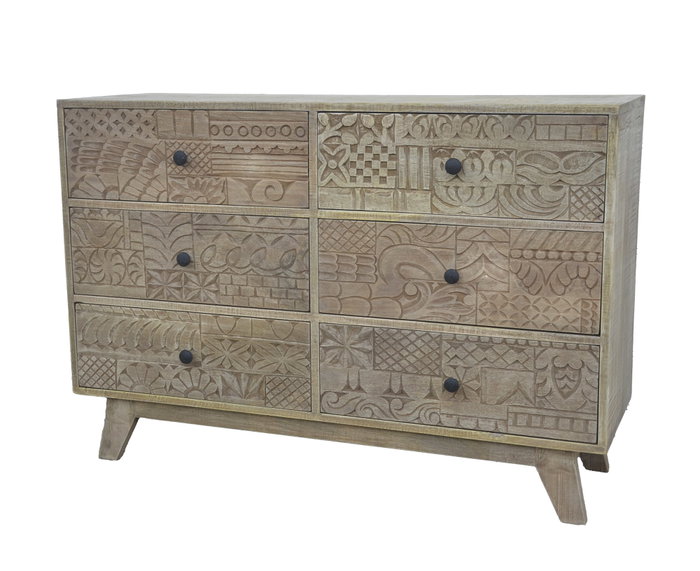 DKD Home Decor Comoda Indio Khem Carving 40x81x118 cm Tallado Mango DKD Home Decor Comoda Indio Khem Carving 40x81x118 cm Tallado Mango