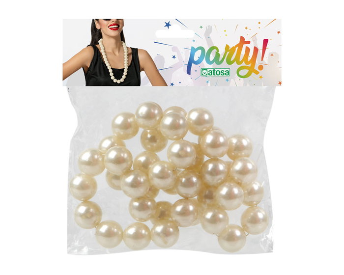 Atosa Collar Perlas Blanco Carnaval Mujer Adulto