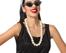 Atosa Collar Perlas Blanco Carnaval Mujer Adulto