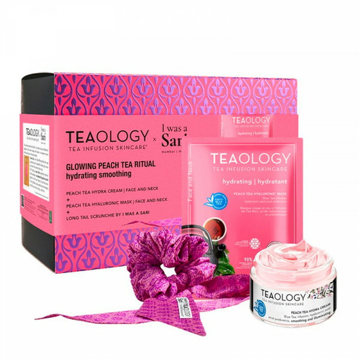 Teaology Peach Tea Hydra Cream Set Facial 3 pz: Crema Hidratante 50ml + Mascarilla 21ml. Con Ácido Hialurónico, +95% Natural Teaology Peach Tea Hydra Cream Set Facial 3 pz: Crema Hidratante 50ml + Mascarilla 21ml. Con Ácido Hialurónico, +95% Natural