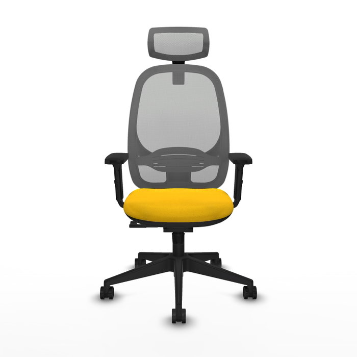 PIQUERAS Y CRESPO Silla de oficina Cilanco con mecanismo Sincro, Amarillo y Gris PIQUERAS Y CRESPO Silla de oficina Cilanco con mecanismo Sincro, Amarillo y Gris