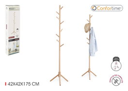 Confortime Perchero Madera Haya Natural 175cm